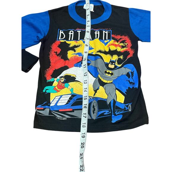 Vintage 1994 Batman DC Comics Toddler 4T/5T Long Sleeve PJ Top Graphic GUC USA - Picture 4 of 13